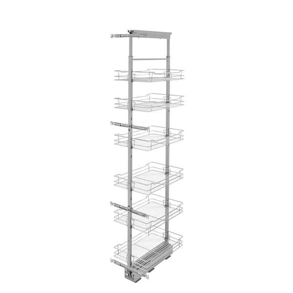Rev-A-Shelf Steel, Silver, 15.59 in W, 73.63 in H, 21.72 in L, Silver 5773-14-CR-1 - main